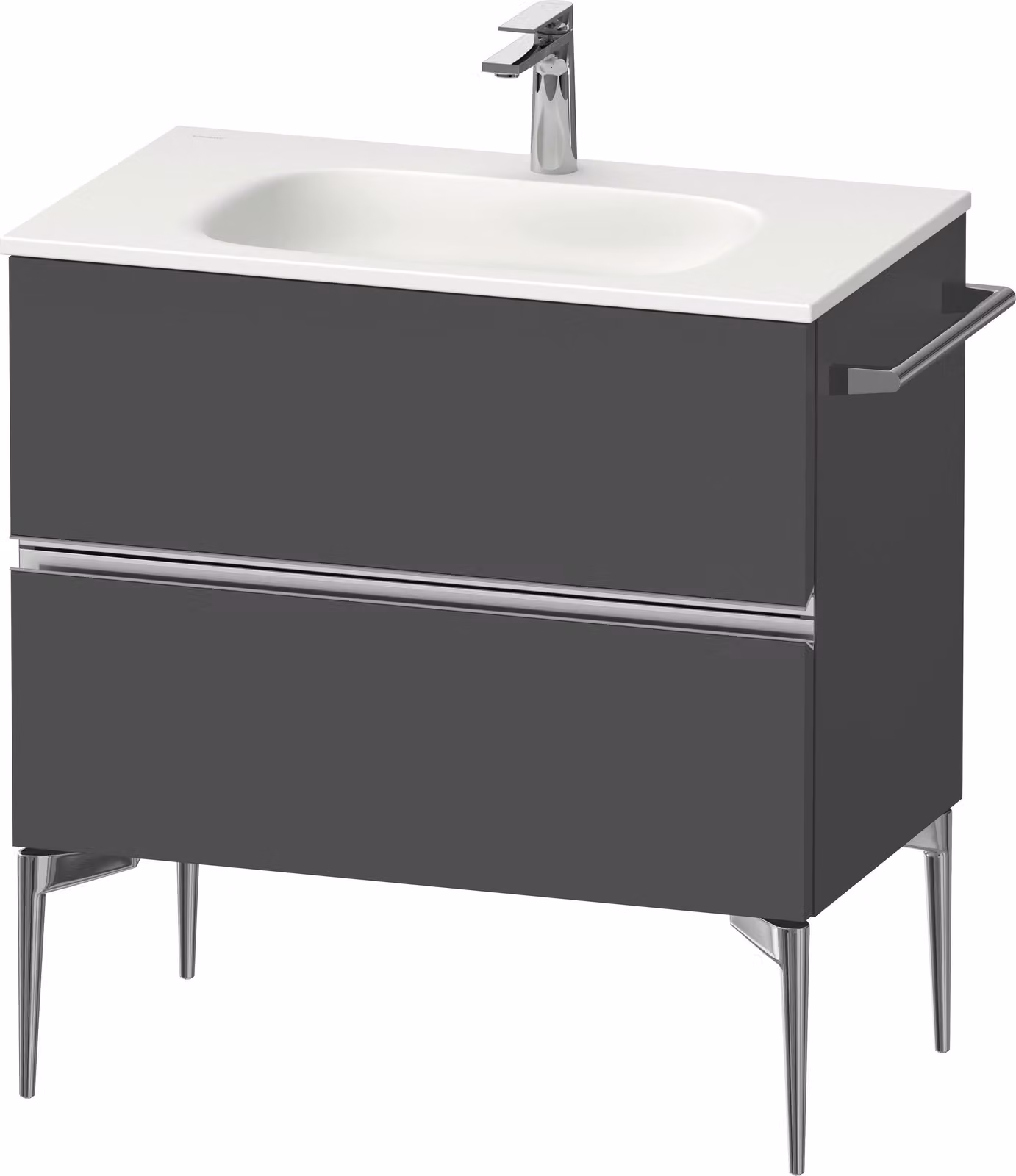 Duravit Sivida bâti-support pour lavabo, 2 tiroirs, poignée profilée chromée, 810x477x592mm, pour Sivida, SV4651010490000, SV4651010490000