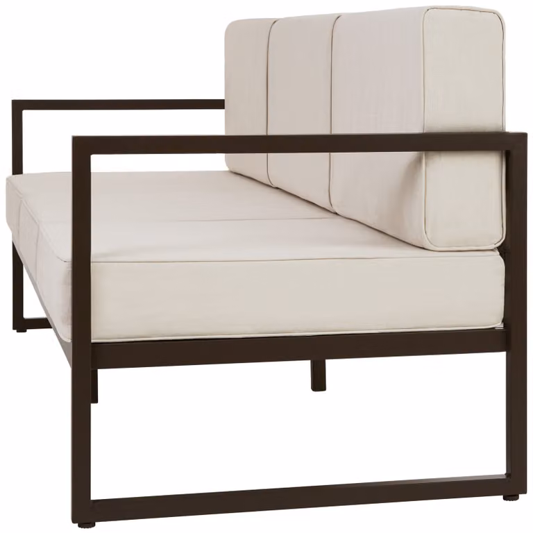 Set lounge da giardino Comosa TecTake per 7 persone con imbottitura XXL marrone e beige