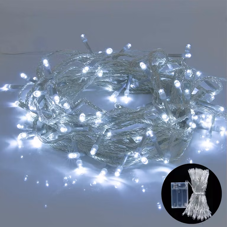 Luci fiabesche 3m 30 LED a batteria per decorazione interna di Natale, festa di matrimonio, giardino, bianco
