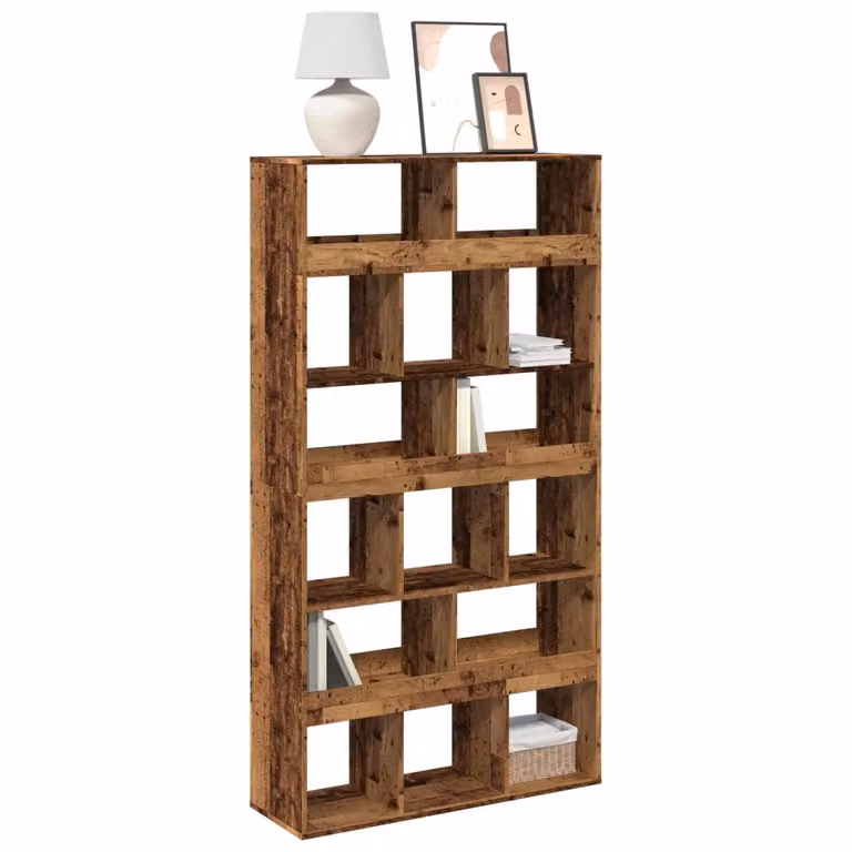 Libreria vidaXL in MDF stile classico color marrone per soggiorno L: 100 cm, P: 33 cm, H: 187,5 cm