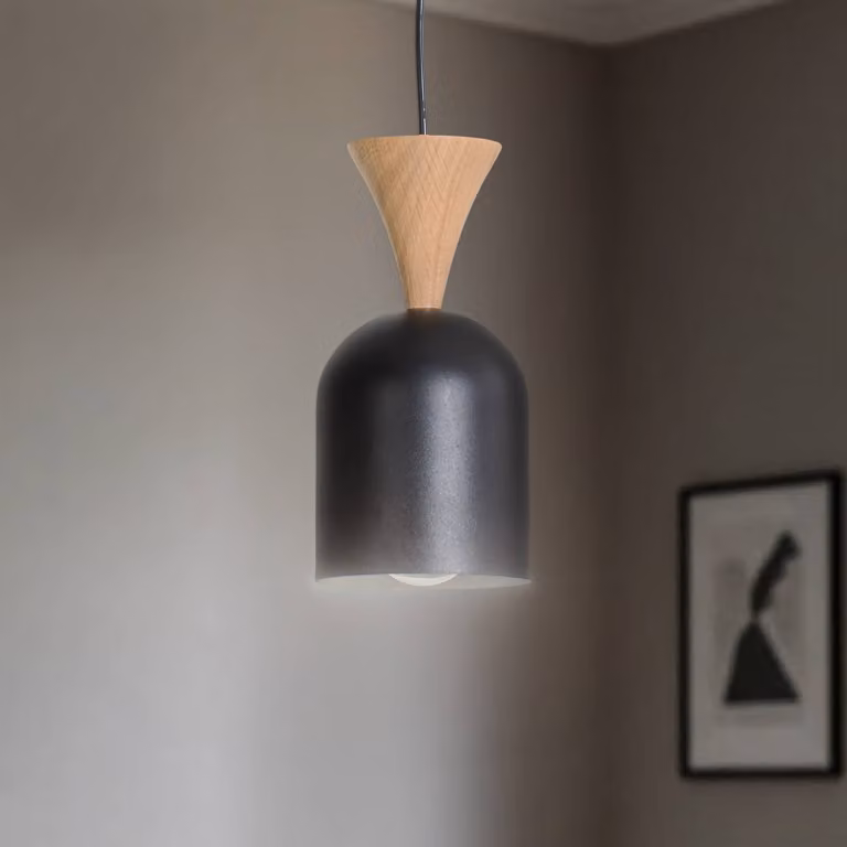 Lampada a sospensione Nolan Lamkur, dimmerabile, Nero, Soggiorno / Sala da pranzo, Metallo, Scandinavo, Lampada a sospensione