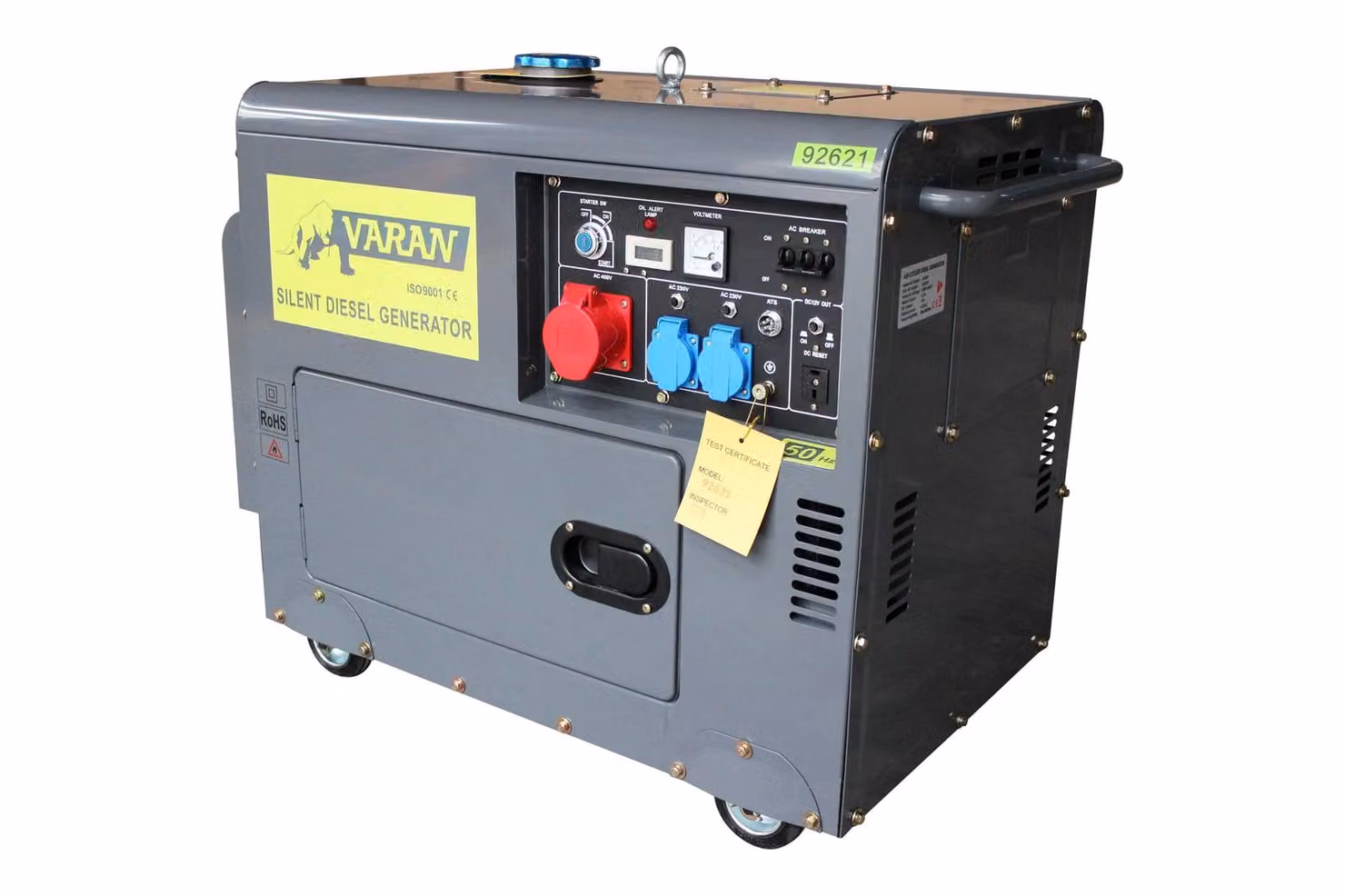Varan Motors - 92621-ATS Generatore diesel 5,5 kVA, 1 x 400V, 2 x 230V + avviamento elettrico ATS