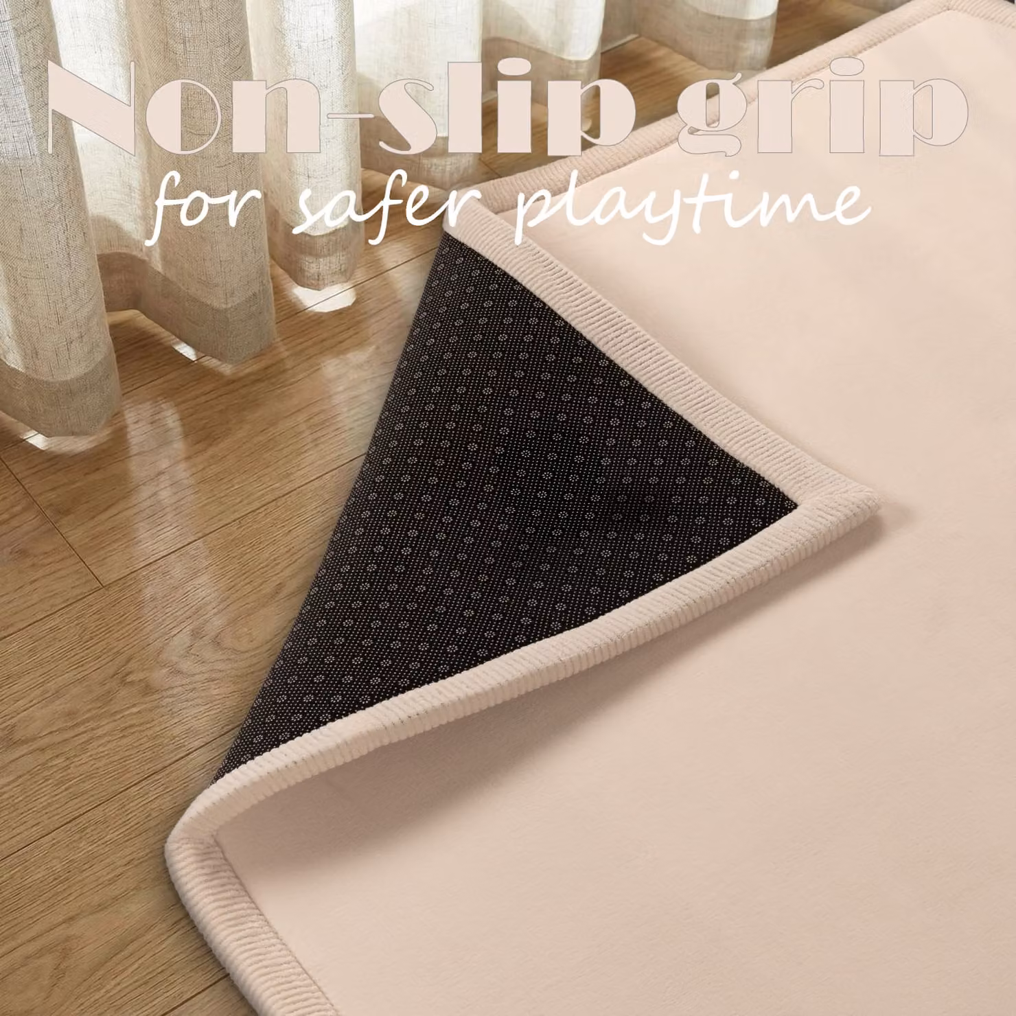 Tappeto lavabile per bambini Atami color crema L: 350 cm, P: 200 cm – 3