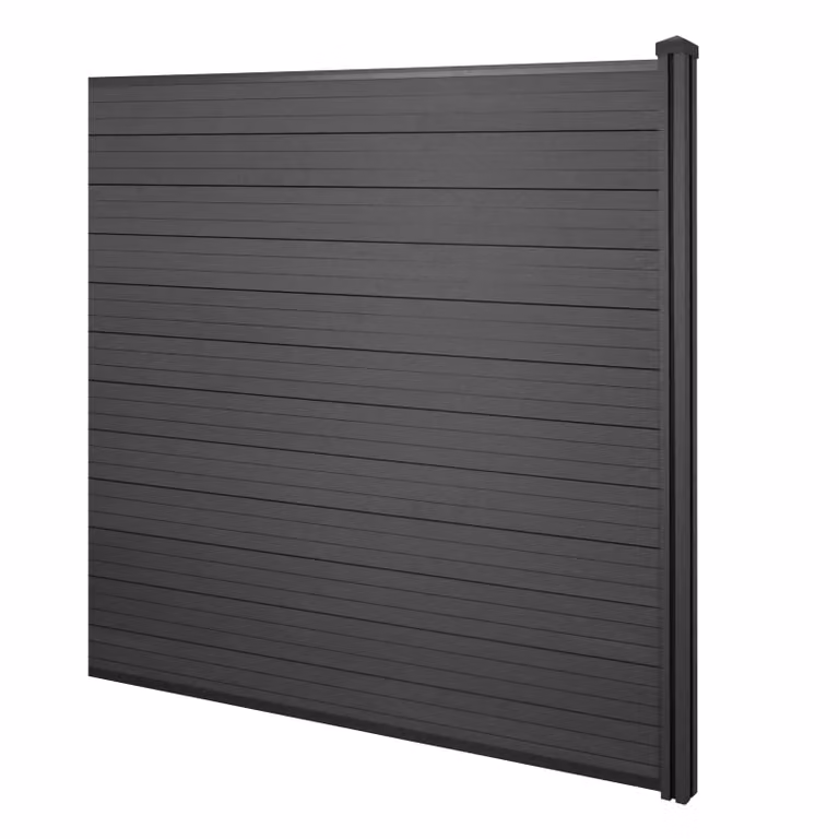 Schermo privacy in WPC Sarthe, recinzione frangivento, palo in WPC ~ elemento di prolunga, 1,88 m antracite