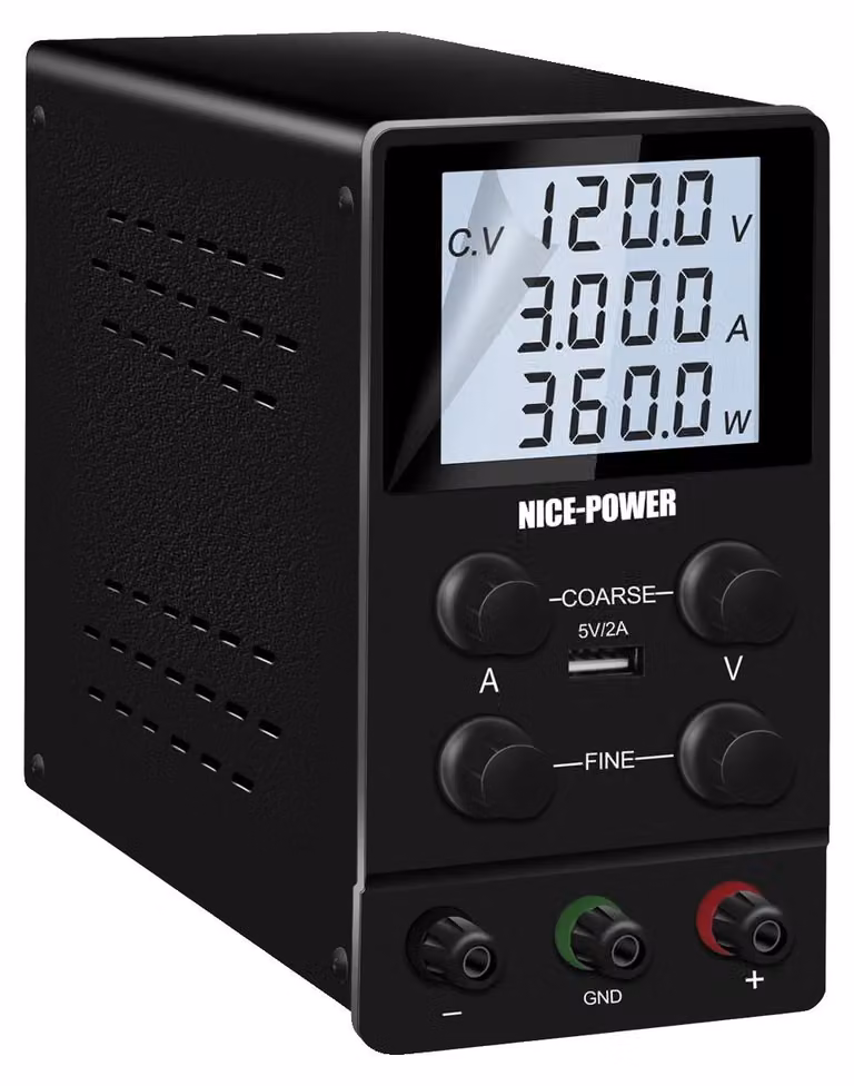 Alimentatore da laboratorio, tensione di uscita regolabile, ricarica rapida USB, base 120 V 3 A 360 W, 220 V-a