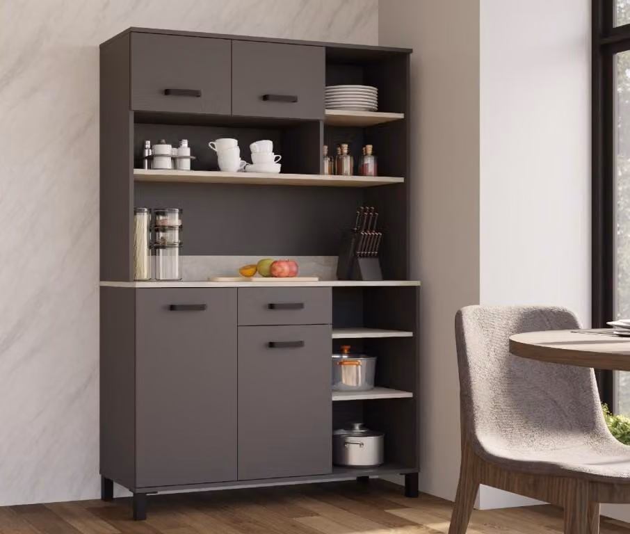 Credenza da cucina KAIRON - antracite / cemento