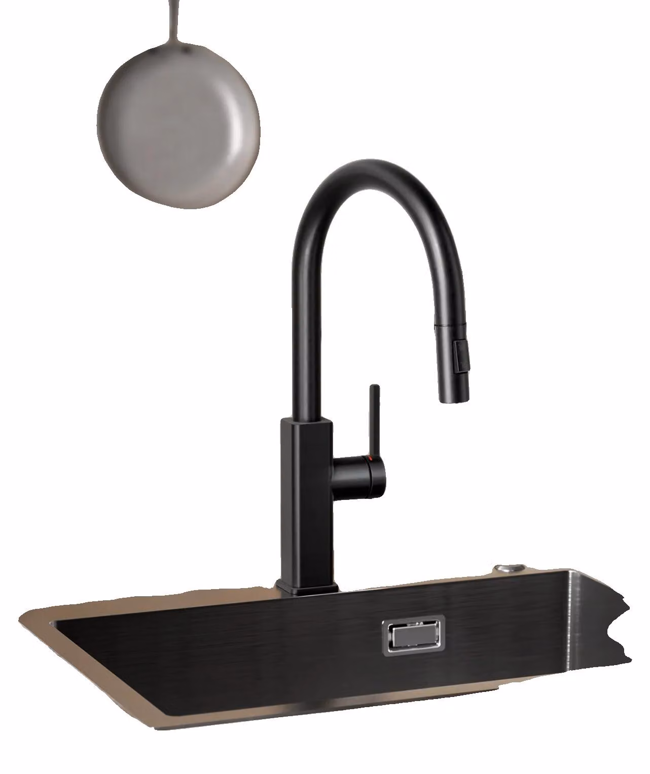 Rubinetto da cucina, con doccetta estraibile, struttura in acciaio inossidabile, attacco G3/8