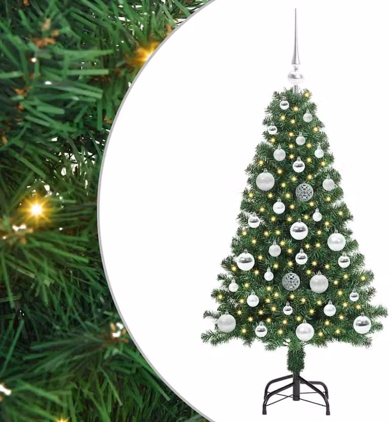 Albero di Natale artificiale con 150 LED Verde 120 cm