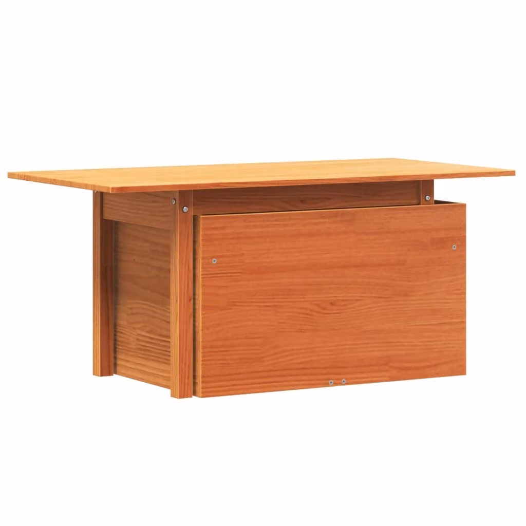 Tavolo da Giardino Marrone Cera 100x50x75cm Legno Massello Pino