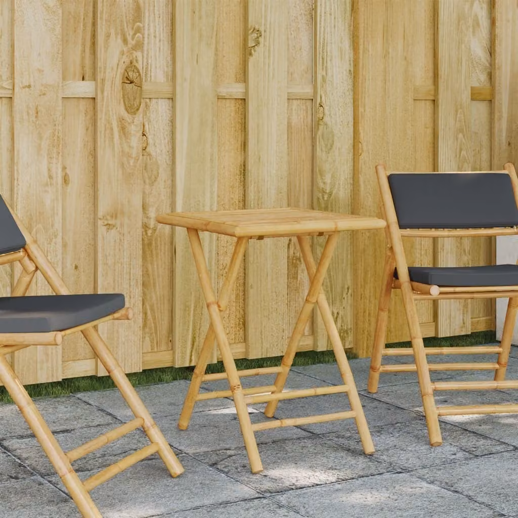 Maison Exclusive - Tavolo da giardino pieghevole, 55x55x75 cm, in bambù