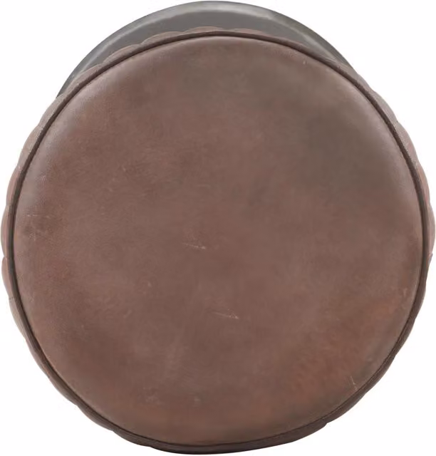 Sgabello da bar vidaXL in pelle marrone con struttura in metallo L: 37 cm, P: 37 cm, H: 76 cm