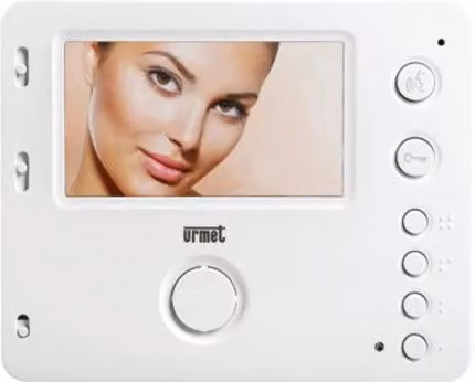 Videocitofono Vivavoce Urmet Mìro 4,3" Soft Touch Bianco, Supplementare per Kit 2 Fili Gamma 1722
