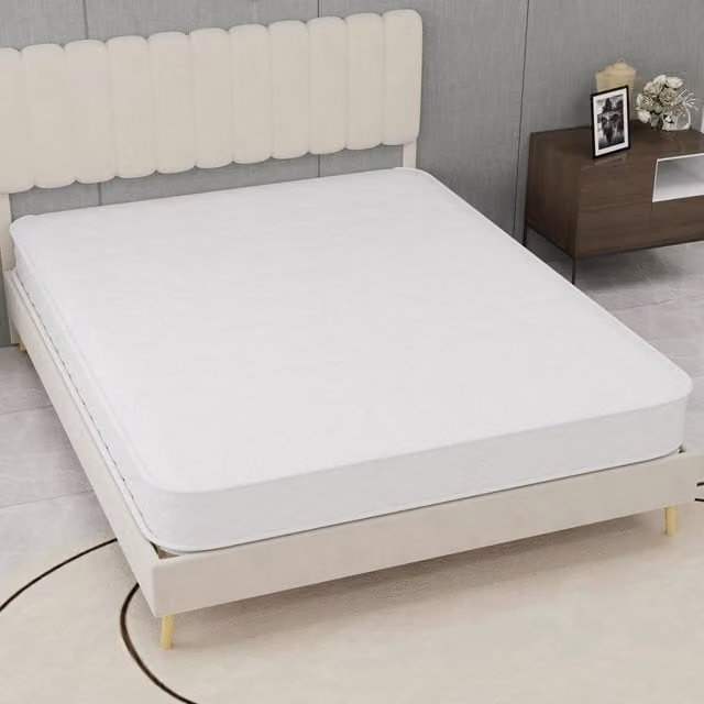 Materasso Ibrido OKWISH con Molle Insacchettate e Memory Foam Traspirante, Bianco, L 140 cm x P 200 cm