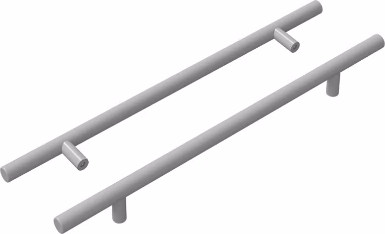 Maniglia per Armadio 2 pcs Argento 300 mm Acciaio inossidabile