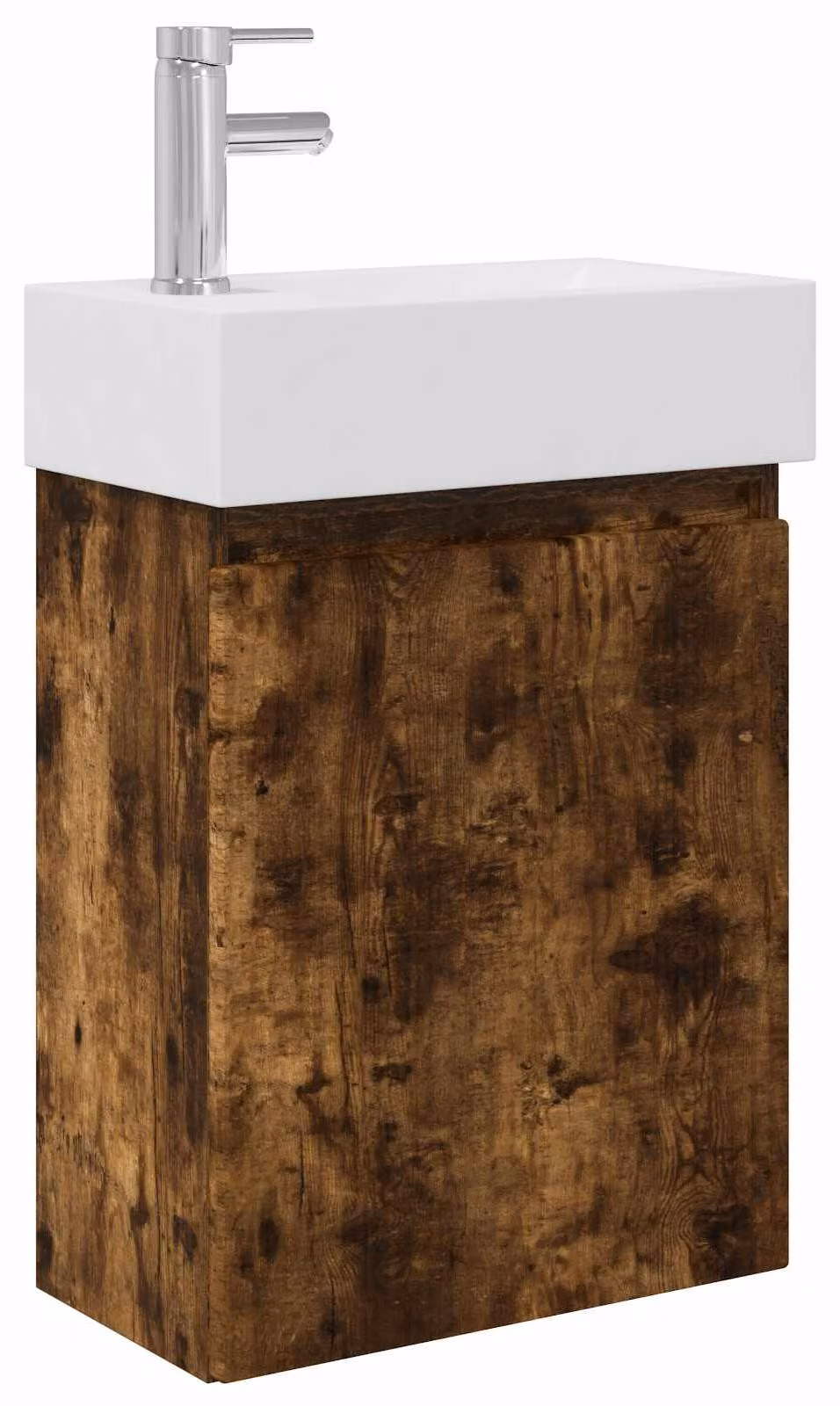Mobile bagno con rubinetto Rovere Fumo 45,5 x 22,5 x 84 cm