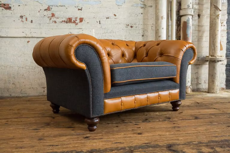 Design Sofa Couch Polster Chesterfield Sitzmöbel Leder Couchen