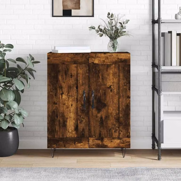 vidaXL Credenza in rovere fumé 69,5x34x90 cm materiale a base di legno