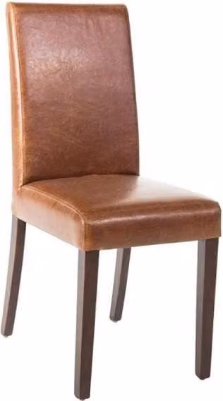 Sedie da pranzo Bolero in Pelle finta color cappuccino anticato, 2 pezzi