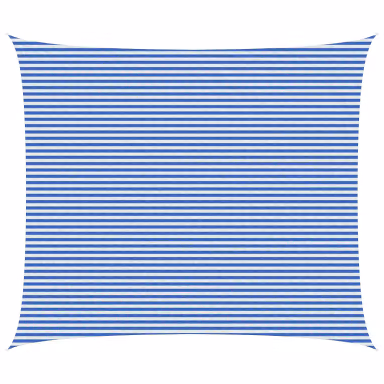Telo Ombra Rettangolare vidaXL in HDPE Blu e Bianco 6 x 8 m