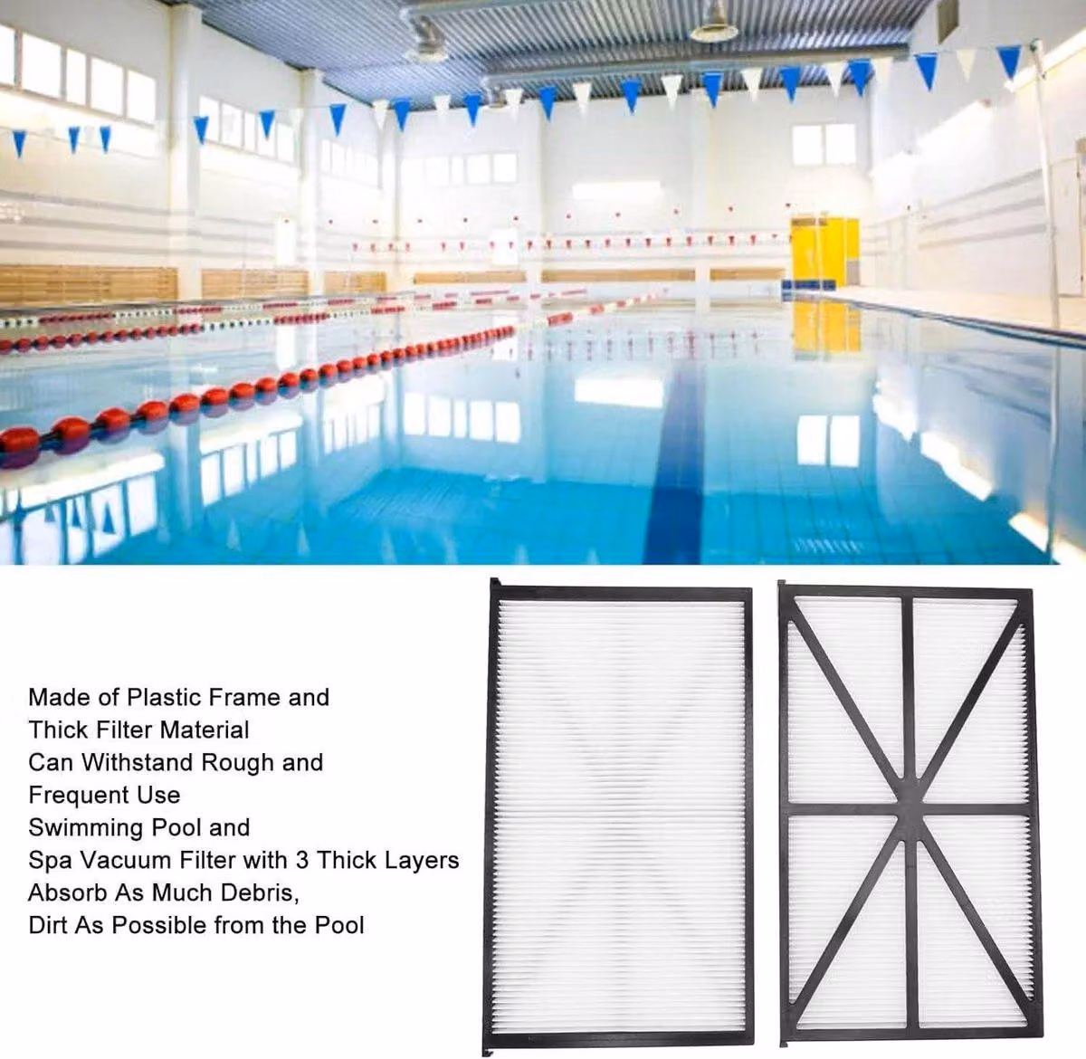 Set di 2 filtri per robot pulitori di piscine, lavabili, compatibili con i modelli Rcx70101, Tigershark e Sharkvac