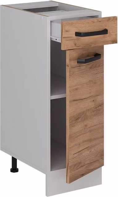 Mobiletto base per cucina Vicco R-Line Rovere dorato e Bianco L: 30 cm