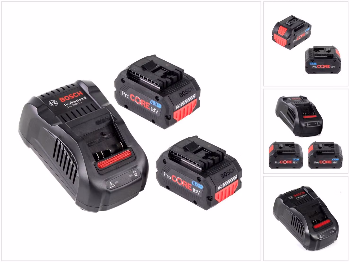 Bosch Starter Set Professional 18 V 2x batteria ProCORE 8,0 Ah + caricatore GAL 1880 CV ( 1600A01C4K )