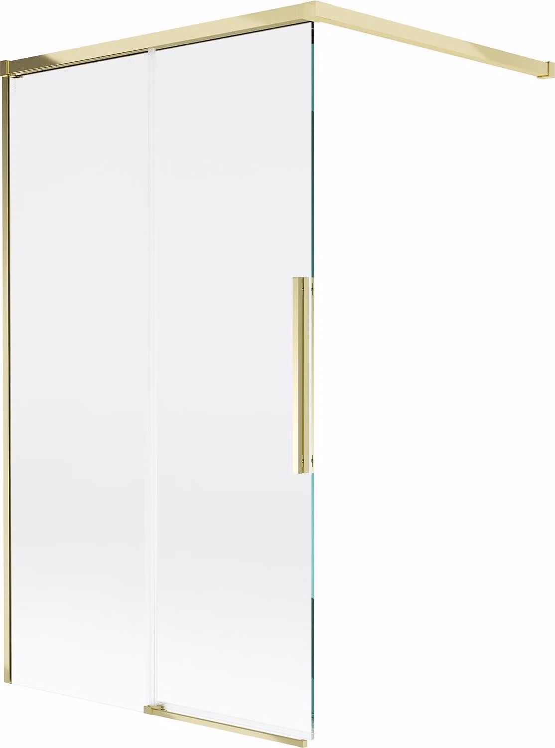 Mexen Rox paratia per vasca da bagno scorrevole a 2 ante 100 x 150 cm, trasparente, oro - 8C9-100-003-50-00