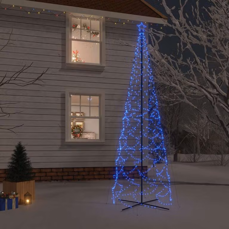 Albero di Natale a Cono vidaXL Blu con 1400 LED H: 500 cm, L: 160 cm