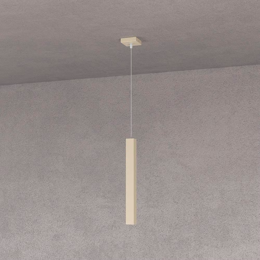 Sospensione Moderna Square Tube Metallo Sabbia 1 Luce Gu10