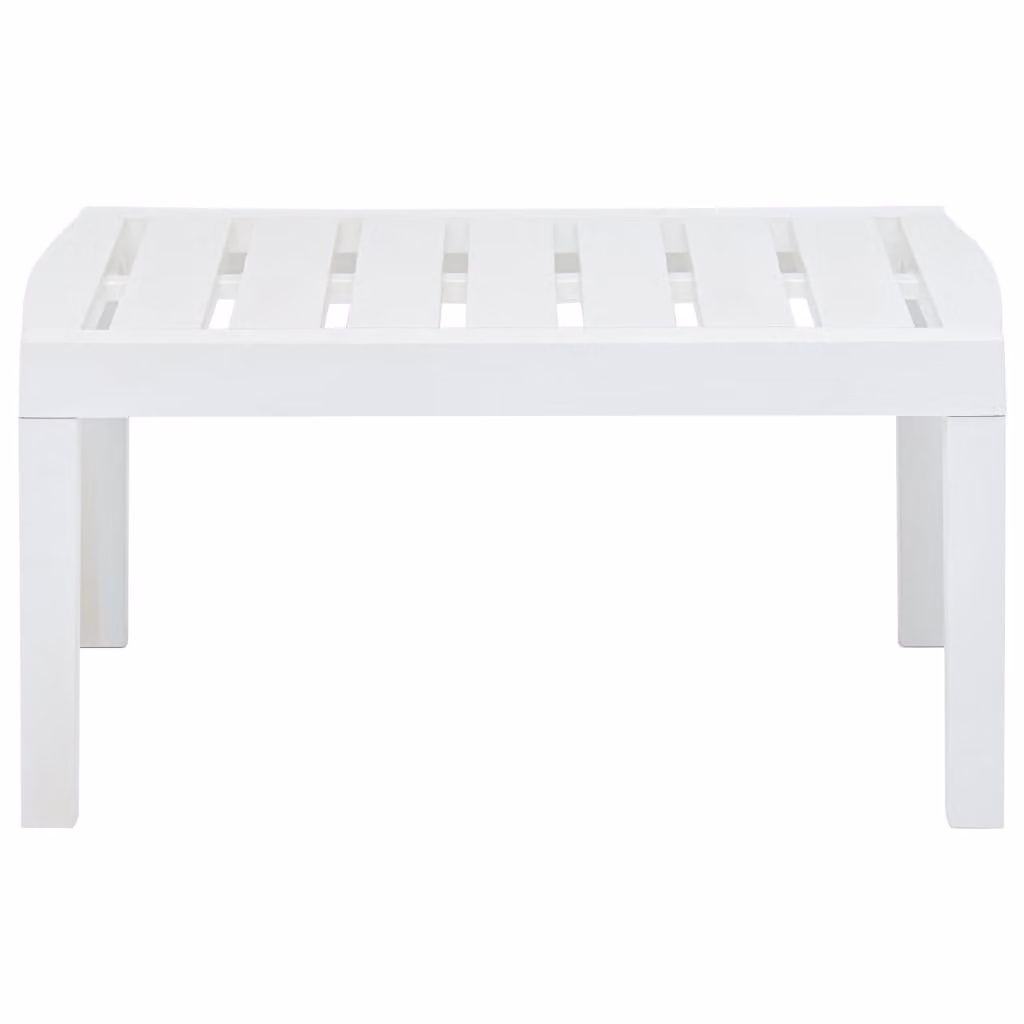 Tavolo da Giardino Bianco 78x55x38 cm in Plastica