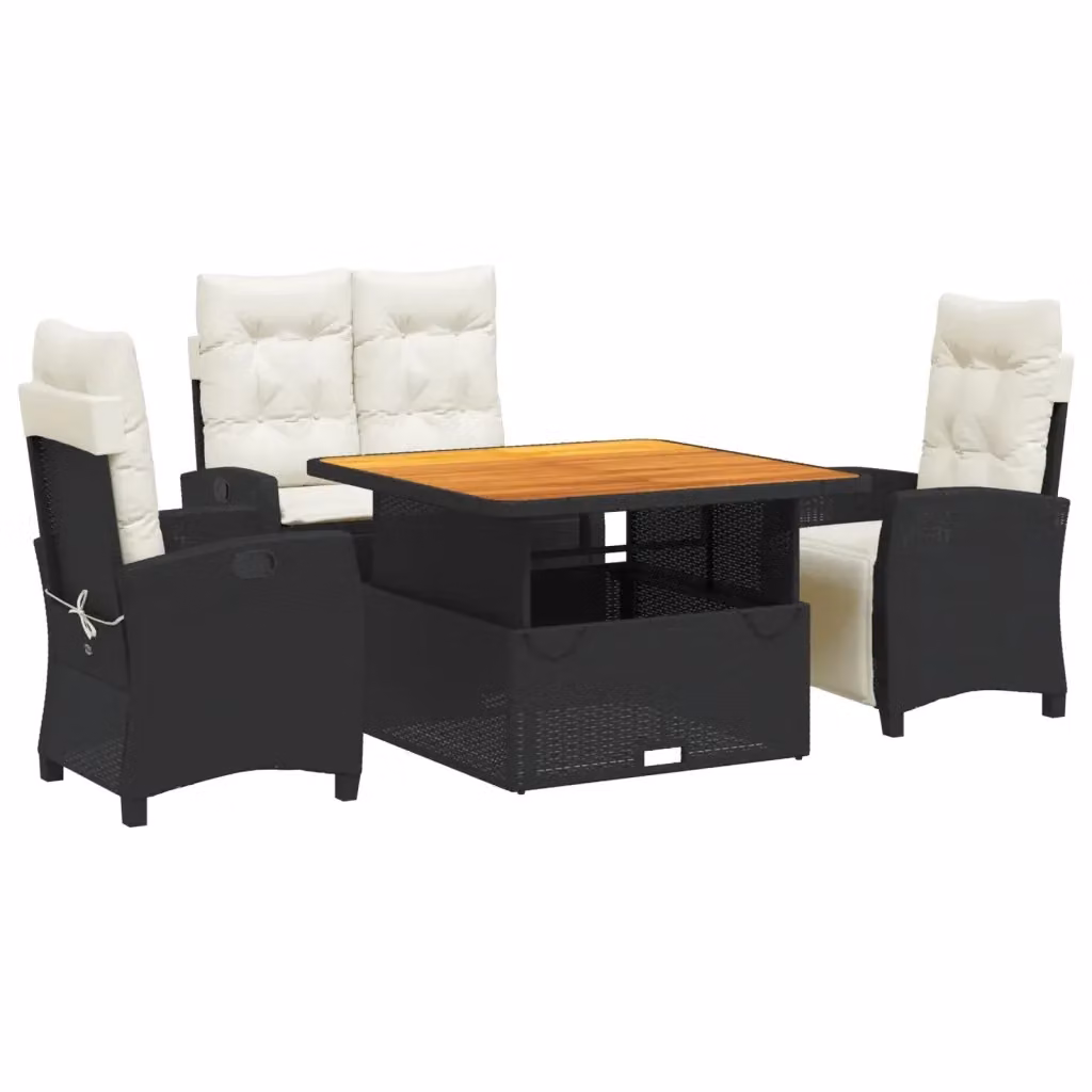 Set da Pranzo da Giardino vidaXL in Legno di Acacia Oliato per 4 Persone – 2