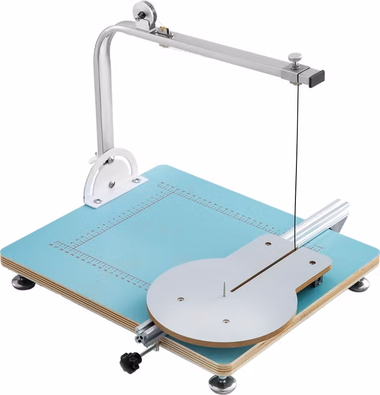 Taglierina a filo caldo Macchina per il taglio della schiuma 20 cm Temperatura regolabile Banco di lavoro in scala 77 x 36 x 35,5 cm