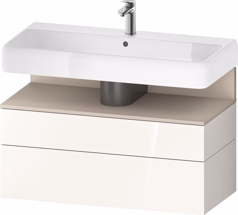 Duravit Collection One Meuble sous-lavabo, 1 tiroir et 1 tiroir, 990x470x590mm, en niche Taupe Supermatt, QA4395083220000, QA4395083220000