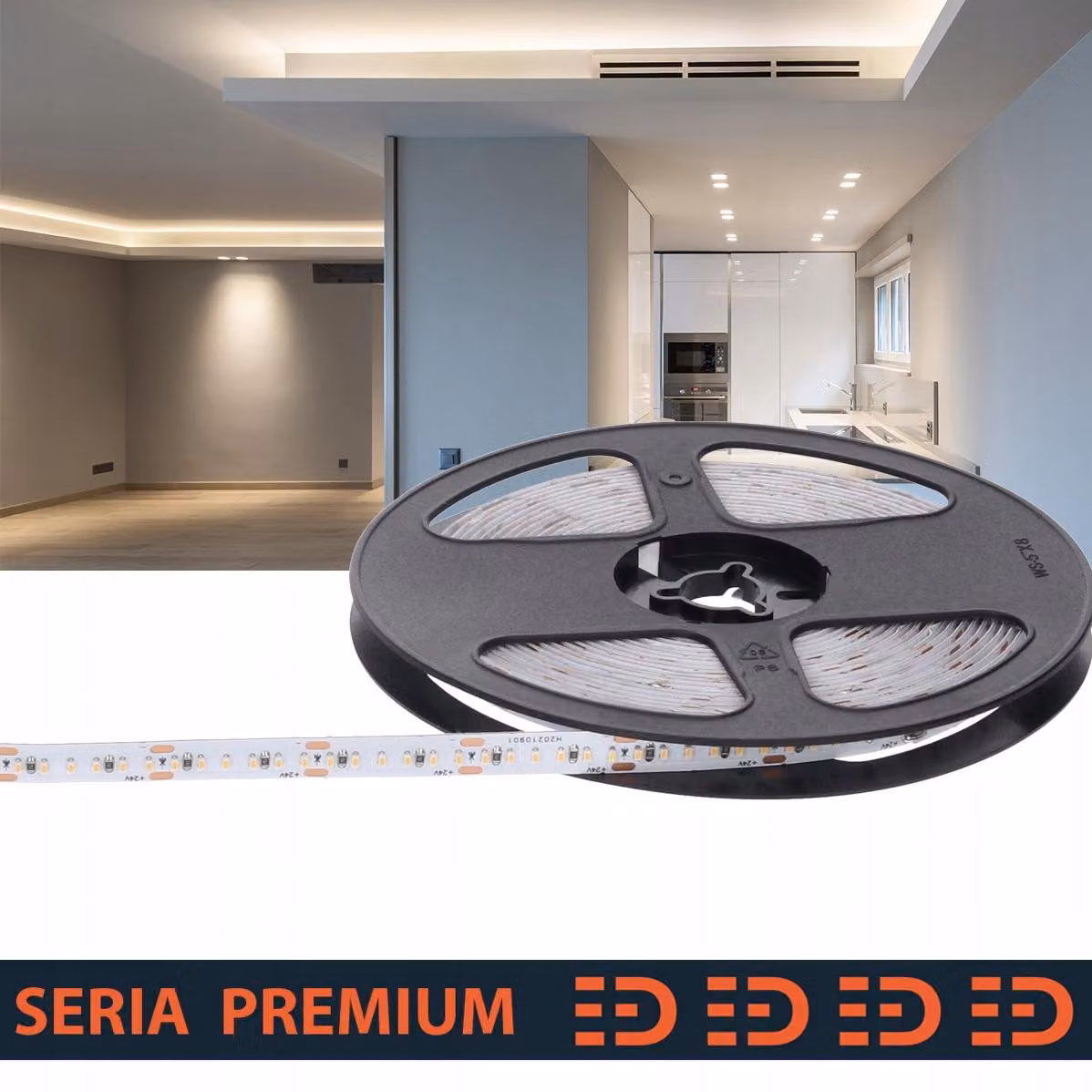 Striscia LED Prescot, luce bianca neutra, 24V, 240 LED al metro, 5 metri