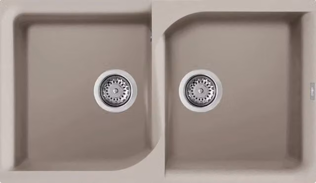 Lavello EGO 450 86X50 2 vasche TORTORA 43