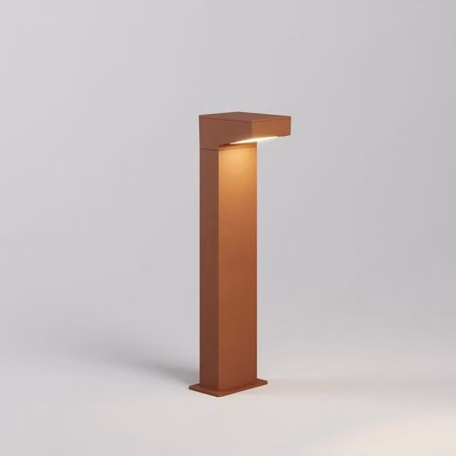 Forward Paletto Luminoso Asimmetrico LED 13W 3000K IP65 in Alluminio Colore Marrone per Illuminazione Esterna Giardino L/P/H: 13 x 15 x 50 cm