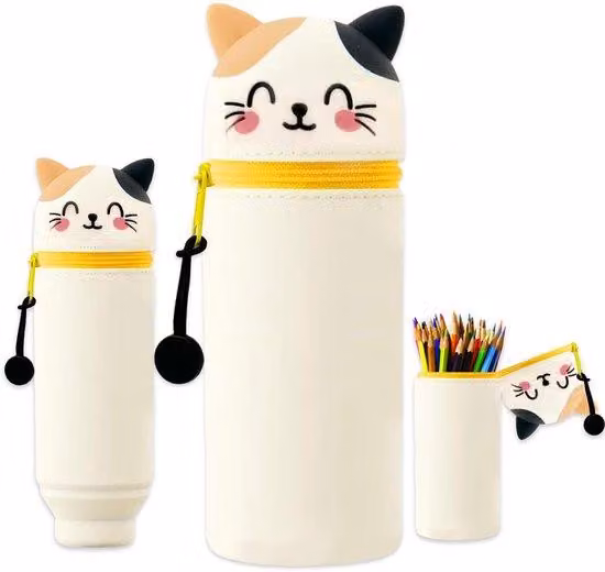 Custodia in silicone con supporto per gatti, supporto da tavolo 2 in 1 per scuola e ufficio