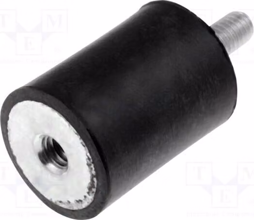 1 x Ammortizzatore antivibrante, diametro: 15 mm, lunghezza: 20 mm, gomma, filettatura M4, lunghezza filettatura: 10 mm, codice prodotto: DVA.2-15-20-M4-10