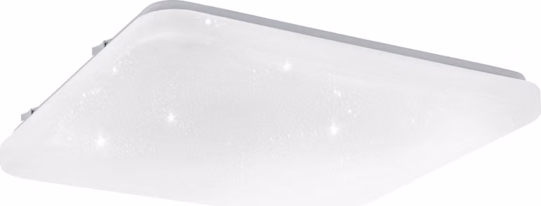 EGLO LED, plafoniera Frania-IP, plafoniera da bagno con effetto cristallo, lampada da soffitto, lampada da bagno, luce bianco caldo, bianco neutro, bianco freddo, grado di protezione IP44, 33 x 33 cm