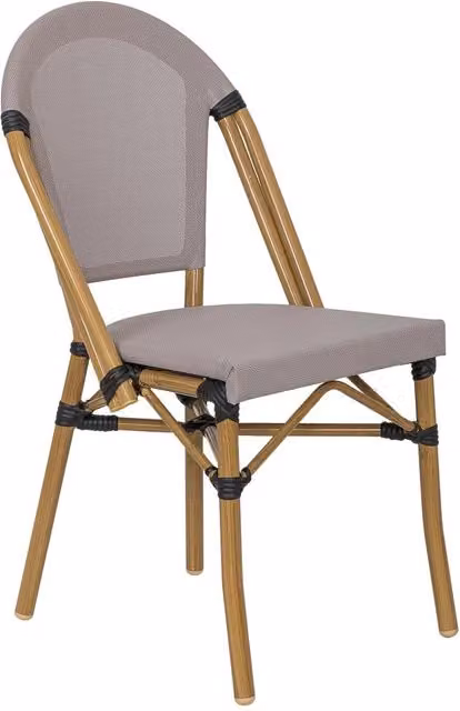 Chaise longue WANDERLUST DECO in metallo e bambù grigio, L: 46 cm, P: 58 cm, H: 89 cm