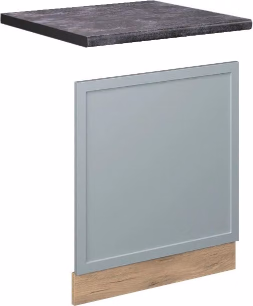 Pannello frontale Fame-Line Blu-grigio chiaro/Rovere dorato 60 cm, PL Antracite Vicco