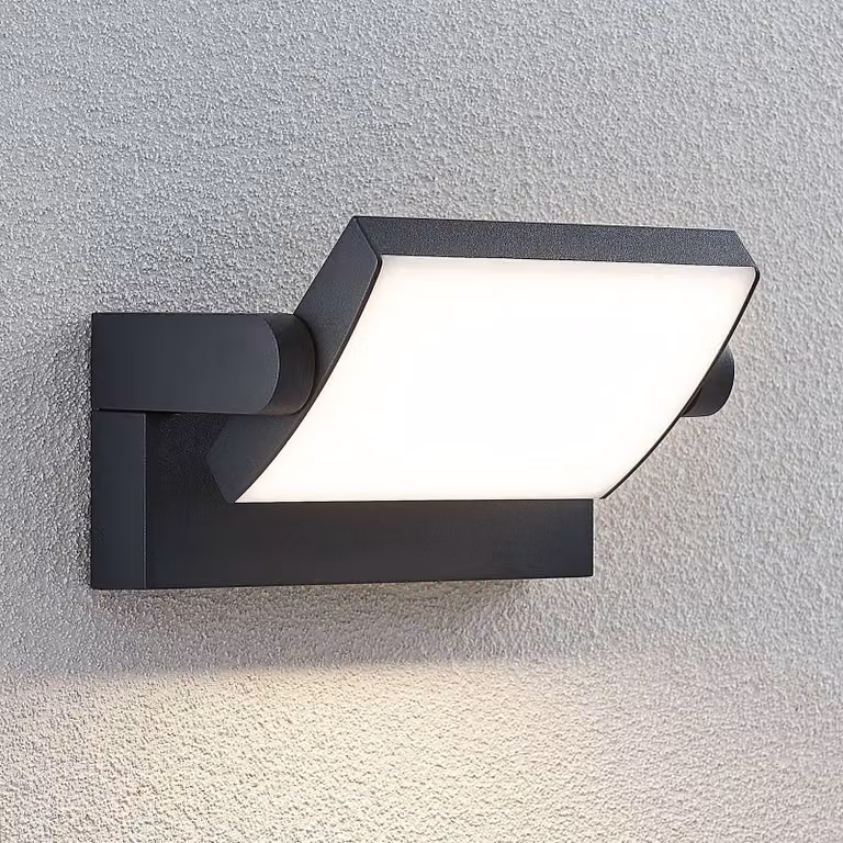 Applique da esterni a LED Sherin Lindby, Nero, Alluminio, Moderno, Applique LED da esterni