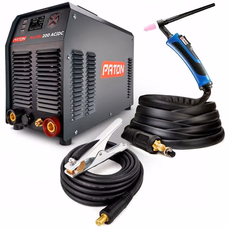 PATON ProTIG-200 Saldatrice TIG AC/DC 200A con funzione impulsiva - Saldatrice inverter 230V | Saldatrice TIG per alluminio e acciaio | Set completo di