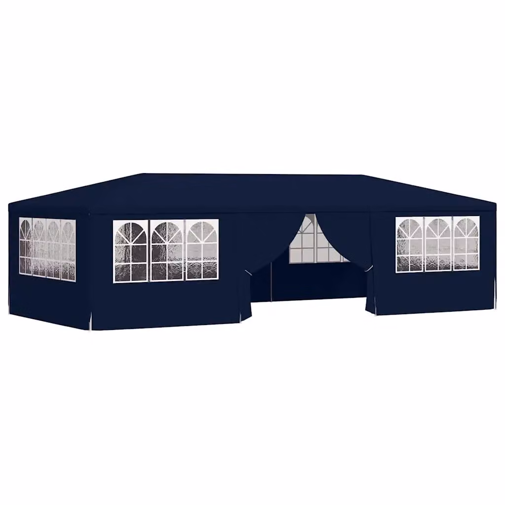 Gazebo professionale Videx blu con pareti e finestre in acciaio e plastica L: 400 cm, P: 275 cm, H: 400 cm – 2