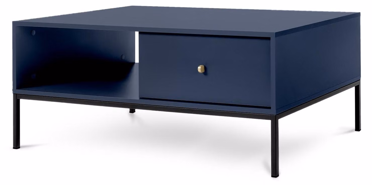 Tavolino Kviat, colore granata, gambe nere