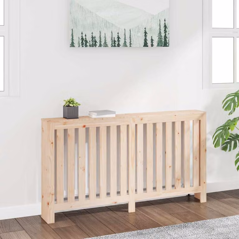 The Living Store Rivestimento per radiatori 153x19x84 cm in legno di pino massiccio