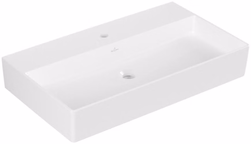 Villeroy & Boch Memento 2.0 lavabo mural, 1 trou pour robinet, sans trop-plein, non poncé, 800x470mm, 4A2281R1, 4A2281R1