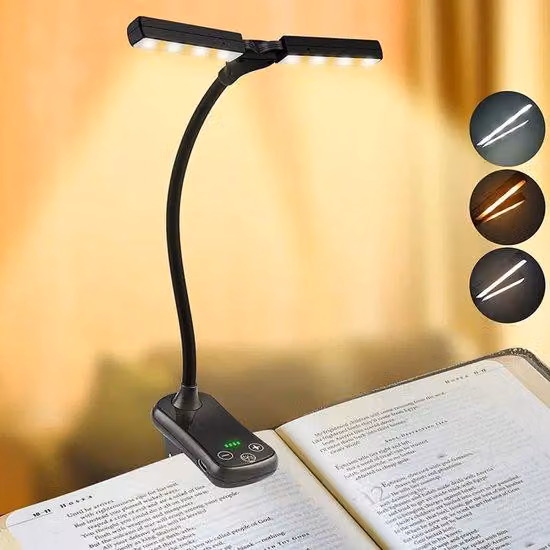 Lampada USB con staffa, lampada USB da tavolo, lampada da comodino