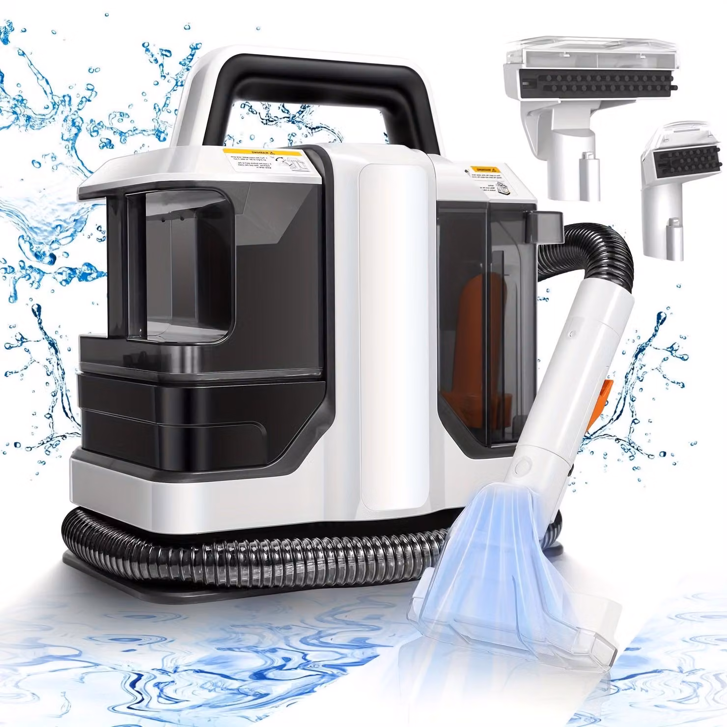 Aspirapolvere portatile – Aspirapolvere a mano – Pulitore per tappeti – Macchina per la pulizia dei tessuti – Funzione spray e aspirazione