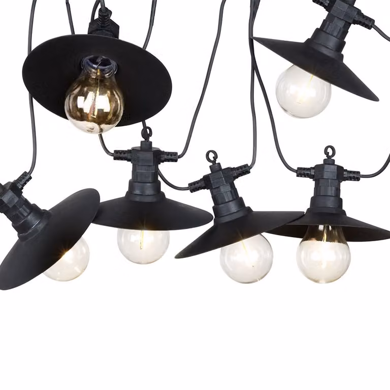 Ghirlanda da giardino con 6 luci LED, luce calda, timer, esterno